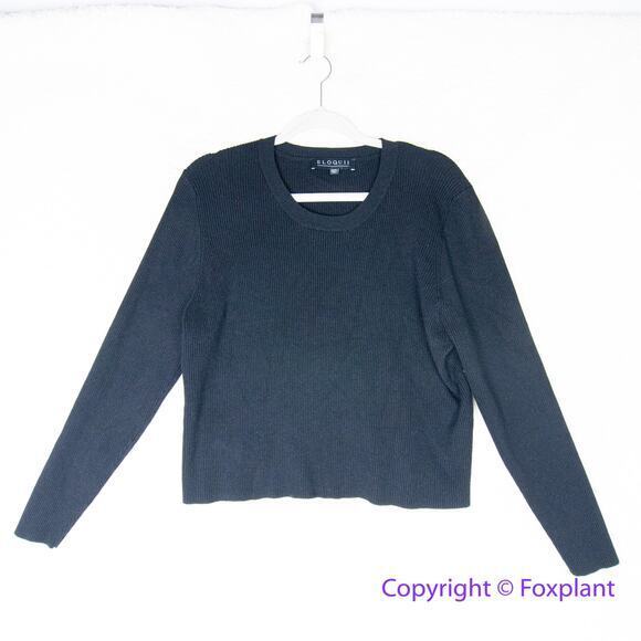 New! Eloquii black‎ pullover sweater, size 22/24 - Picture 1 of 9